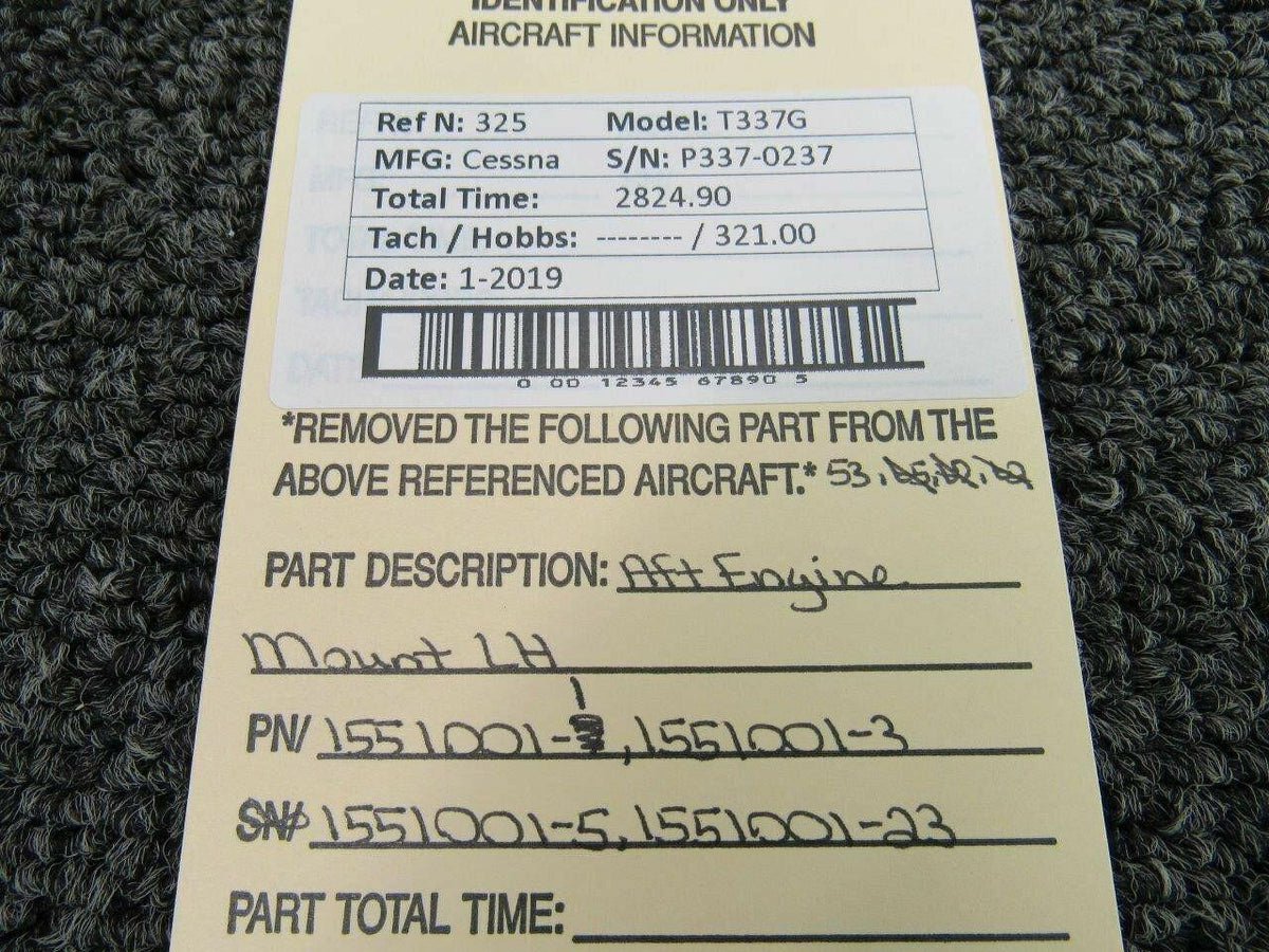 1551001-1 Cessna T337G Aft Engine Mount LH BAS Part Sales | Airplane Parts
