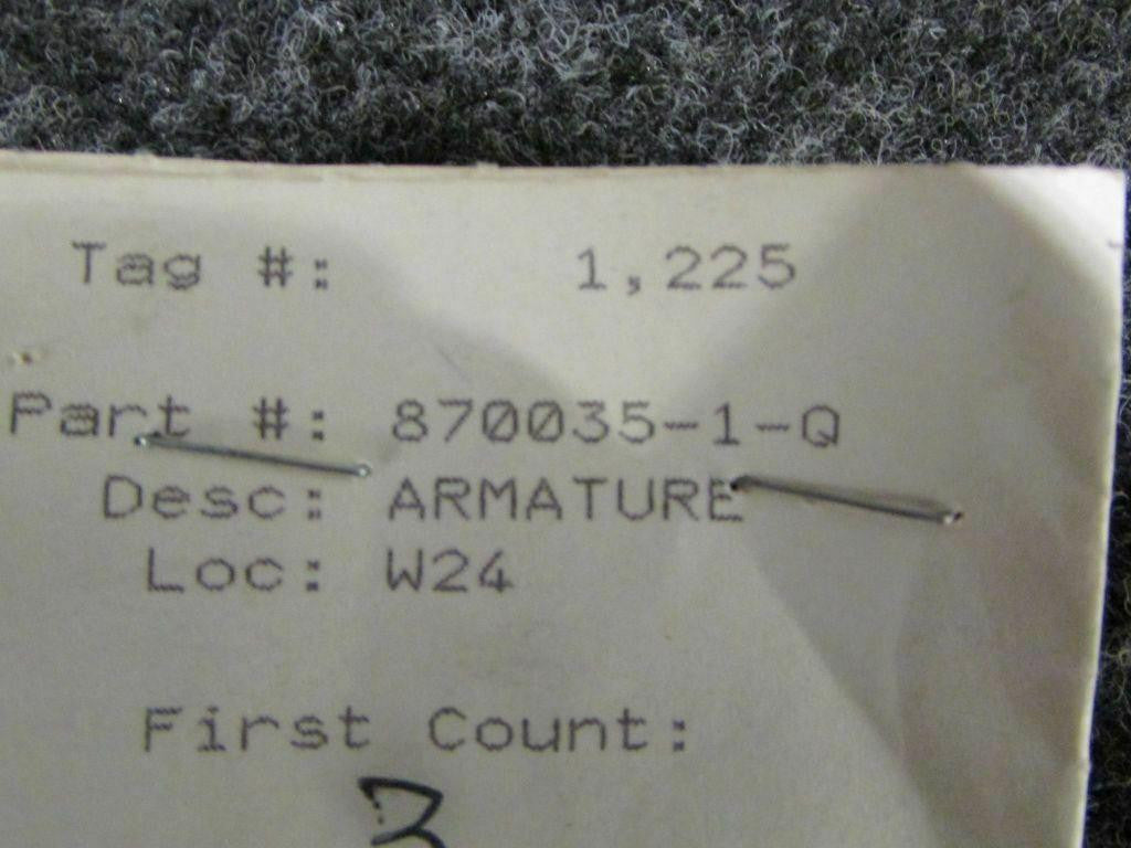 870035-1 Armature Assembly (NEW) (SA) BAS Part Sales | Airplane Parts