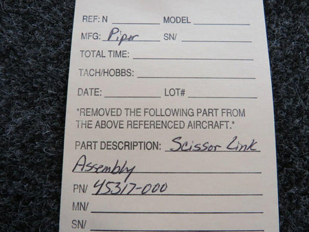 Piper 45317-000 Piper Scissor Link Assembly JC