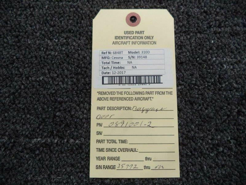 Cessna 0891001-2 Cessna 310D Baggage Door BD