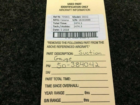 50-384042-1 Beechcraft Suction Indicator BAS Part Sales | Airplane Parts