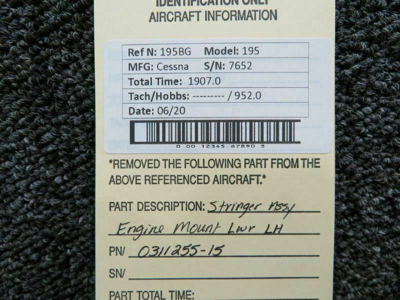Cessna 0311255-15 Cessna 195 Stringer Assembly Engine Mount Lower LH