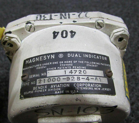 Bendix 21000-92B-d-A1 Bendix Magnesyn Dual Indicator CORE