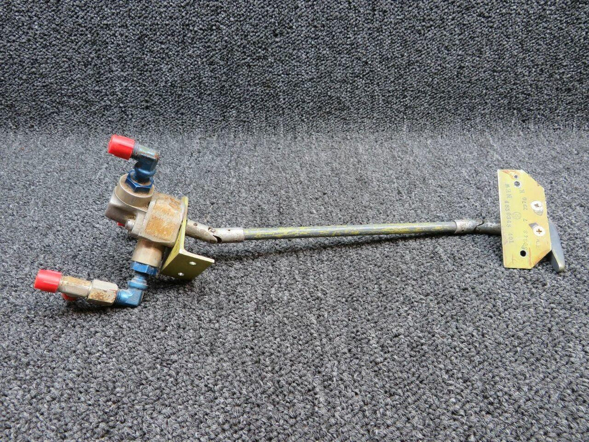 Aero Commander 680FL Fuel Selector Valve W/ Shaft & Handle BAS Part Sales | Airplane Parts