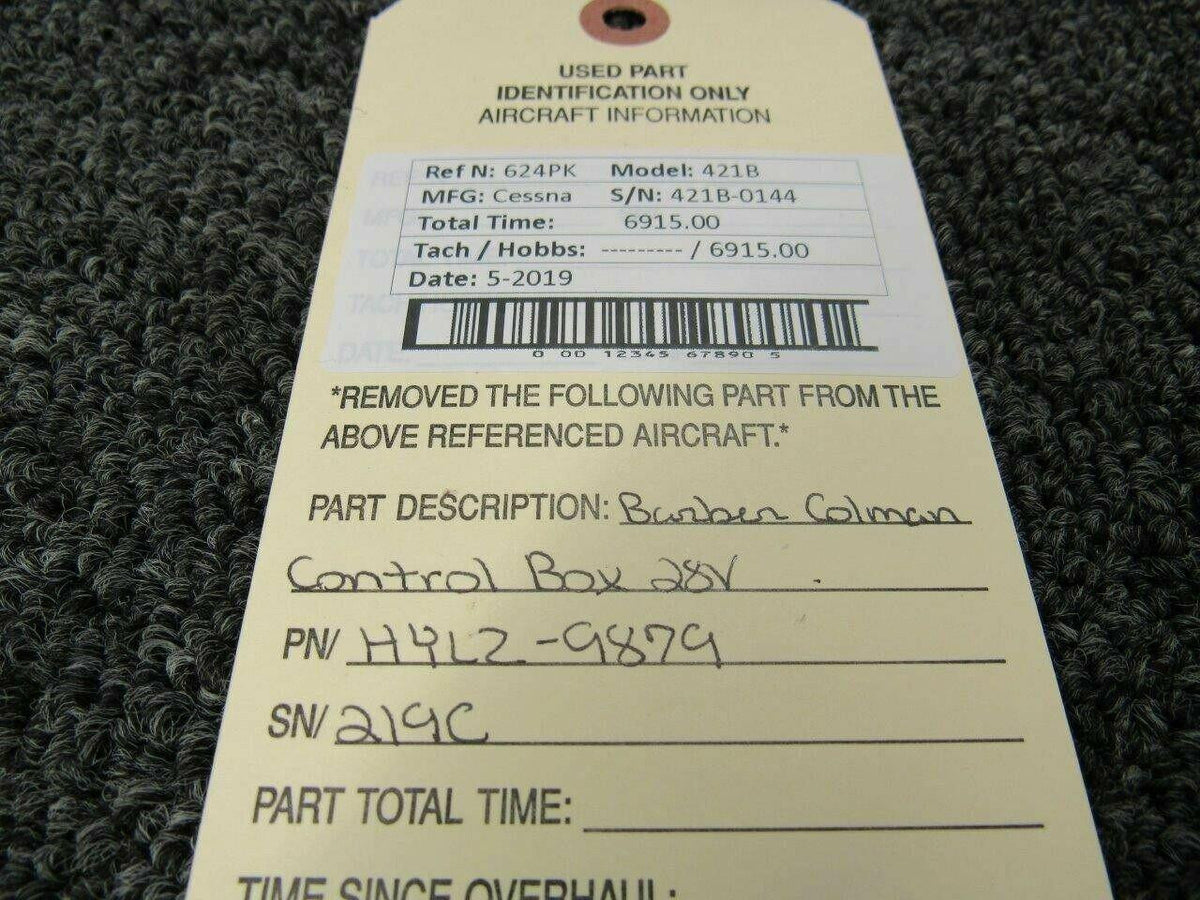 Cessna HYLZ-9879 Cessna 421B Barber Colman Control Box Volts 28