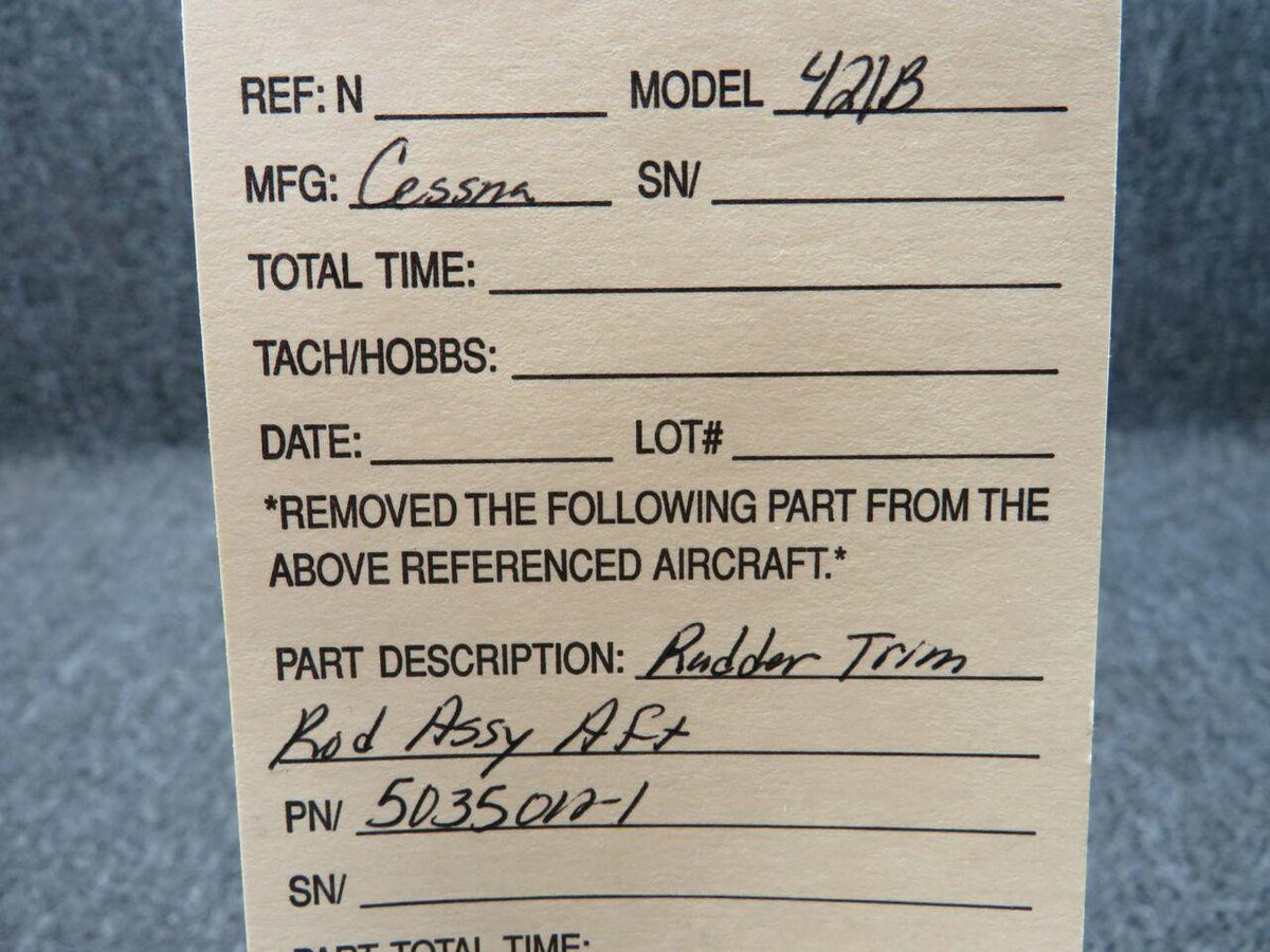 Cessna 5035012-1 Cessna 421B Rod Elevator Trim Push Pull