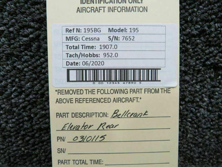 Cessna 0310115 Cessna 195 Elevator Rear Bellcrank