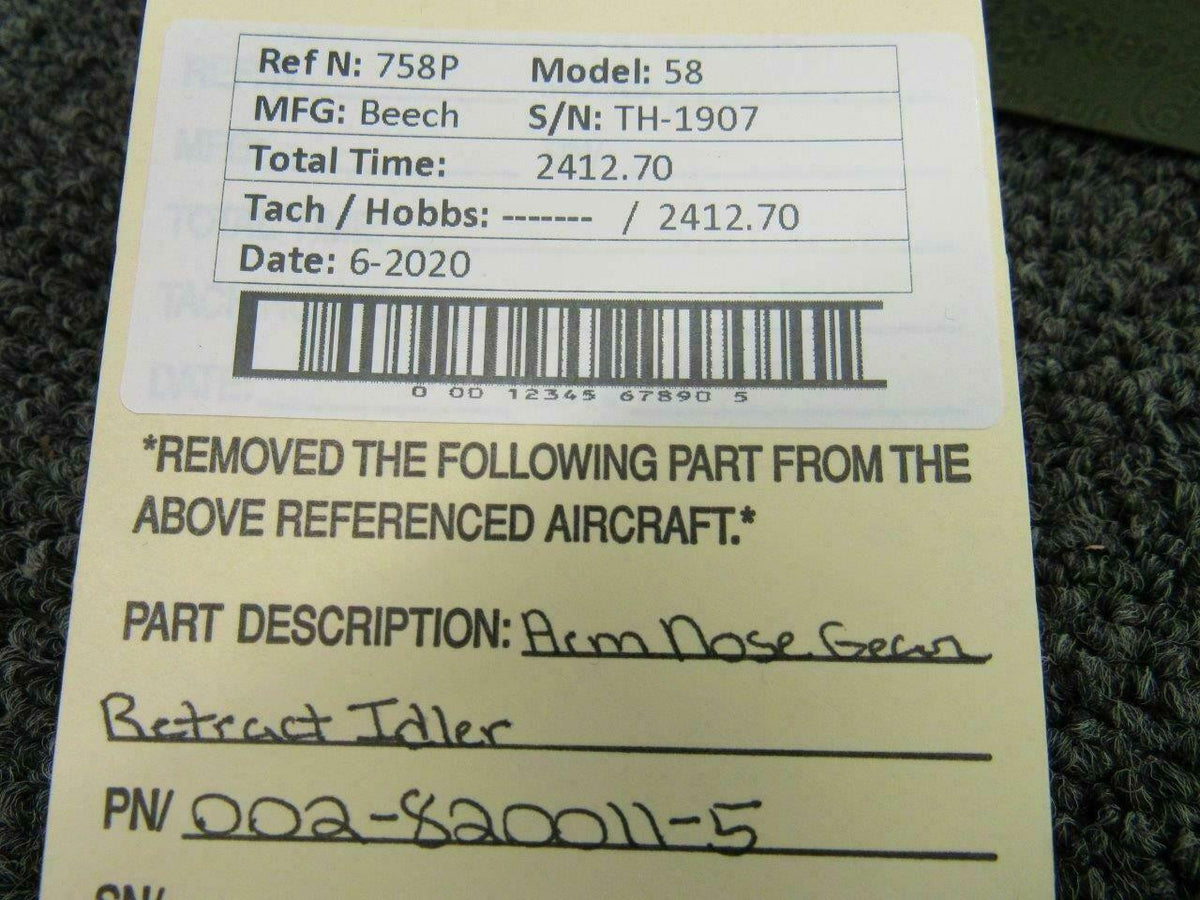Beechcraft 002-820011-5 Beech 58 Arm Nose Gear Retract Idler
