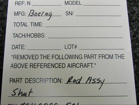 ASH0000-501 Boeing Rod Assembly Shut (NEW OLD STOCK) SA) BAS Part Sales | Airplane Parts