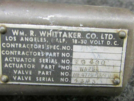 Whittaker WA754 Whittaker Actuator Assembly SA