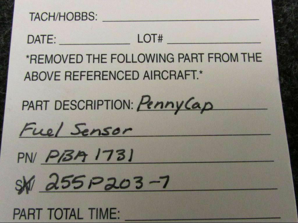 Does Not Apply PBA1731 Use 255P203-7 Penny Cap Fuel Sensor SA