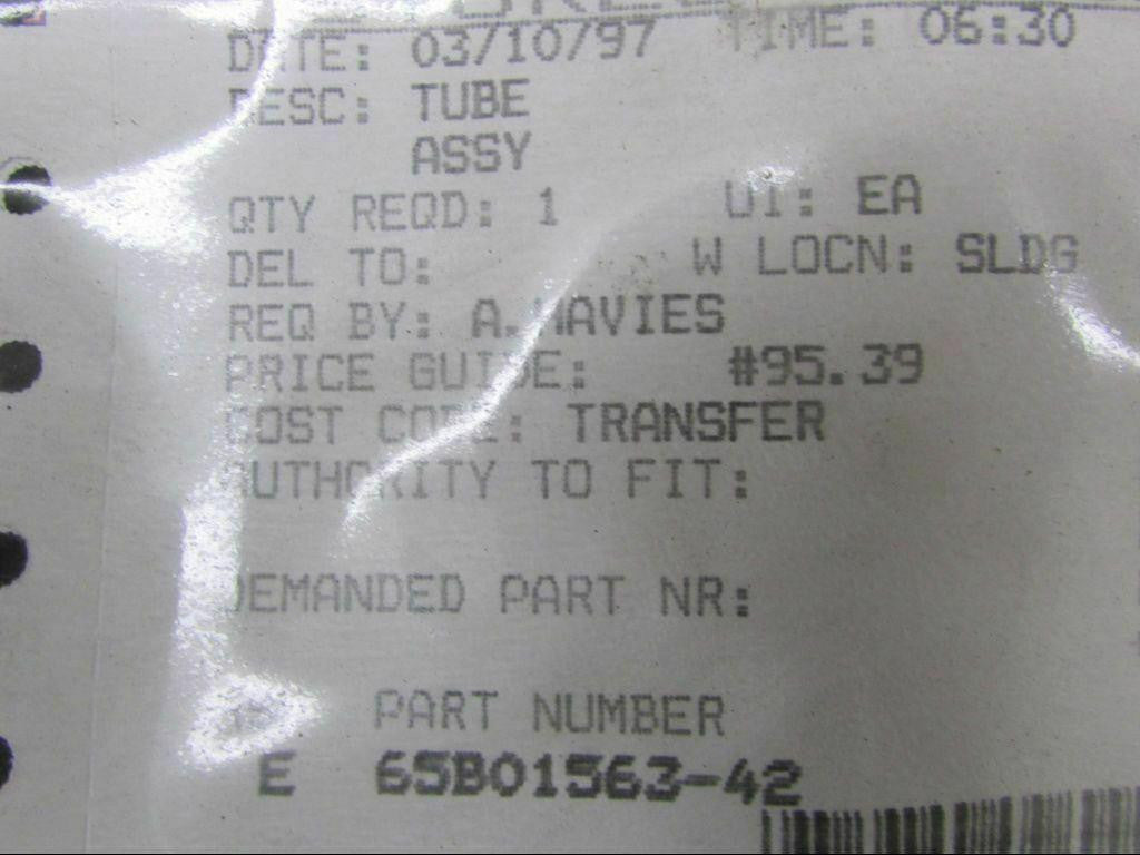 Boeing 65B01563-42 Boeing Tube Assembly SA