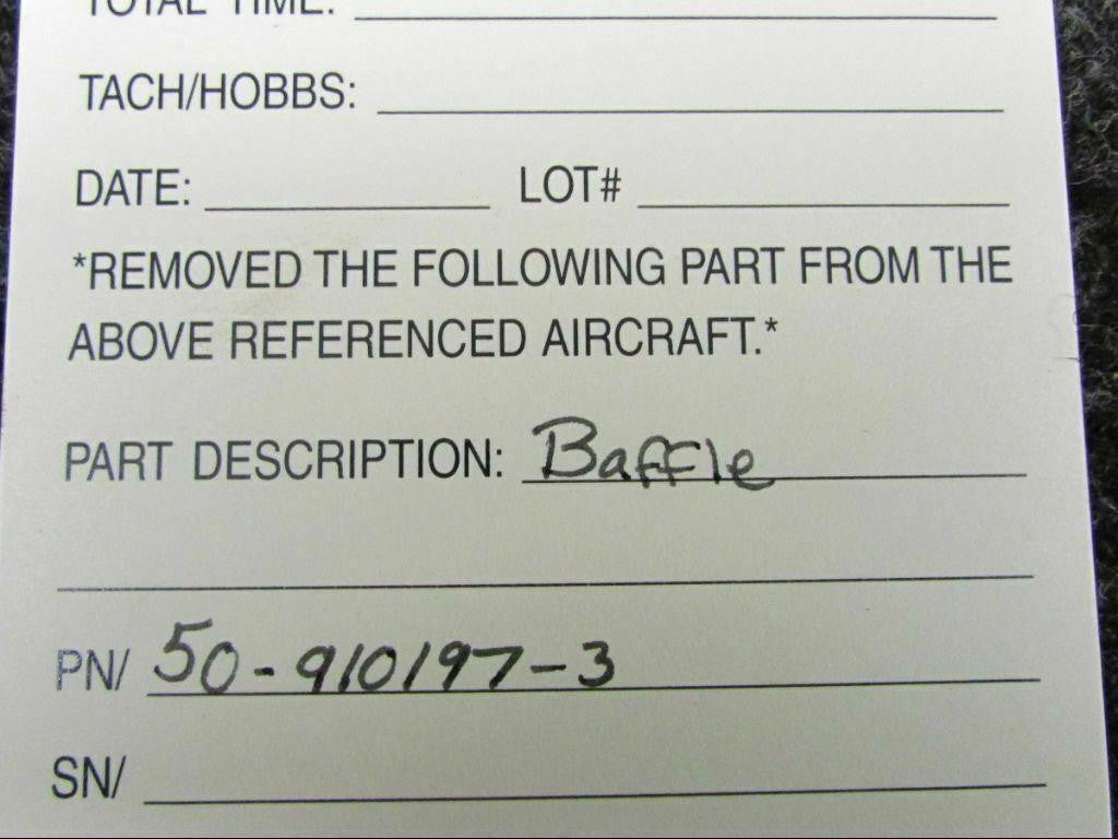 Does Not Apply 50-910197-3 Baffle Assembly SA