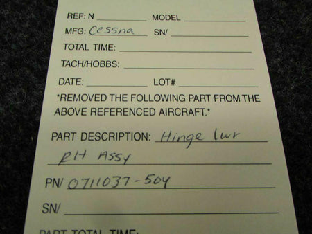 Cessna 0711037-504 Cessna Hinge Lower RH Assembly SA