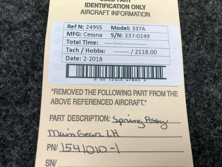Cessna 1541010-1 Cessna 337A Spring Assy Main Gear LH