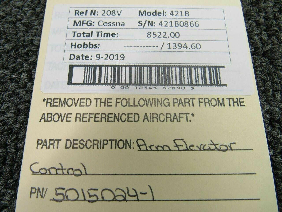 Cessna 5015024-1 Use 5015024-5 Cessna 421B Arm Elevator Control