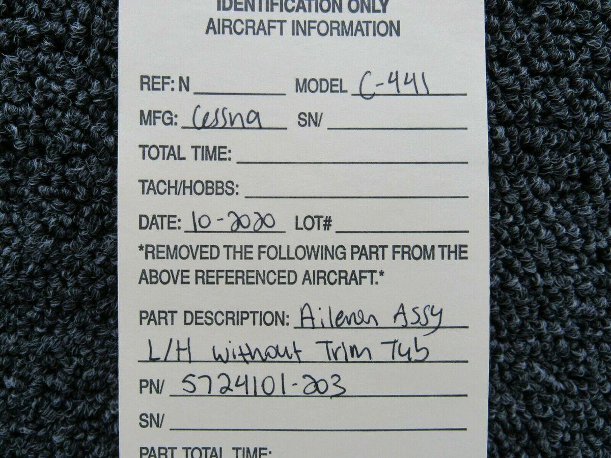 Cessna 5724101-203 Cessna 441 Aileron Assembly LH MINUS TRIM TAB
