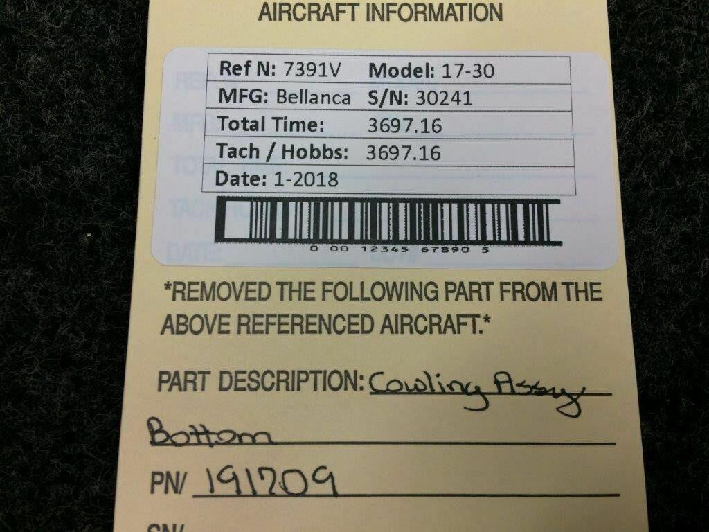 Bellanca 191709 Bellanca 17-30 Cowling Assy Bottom