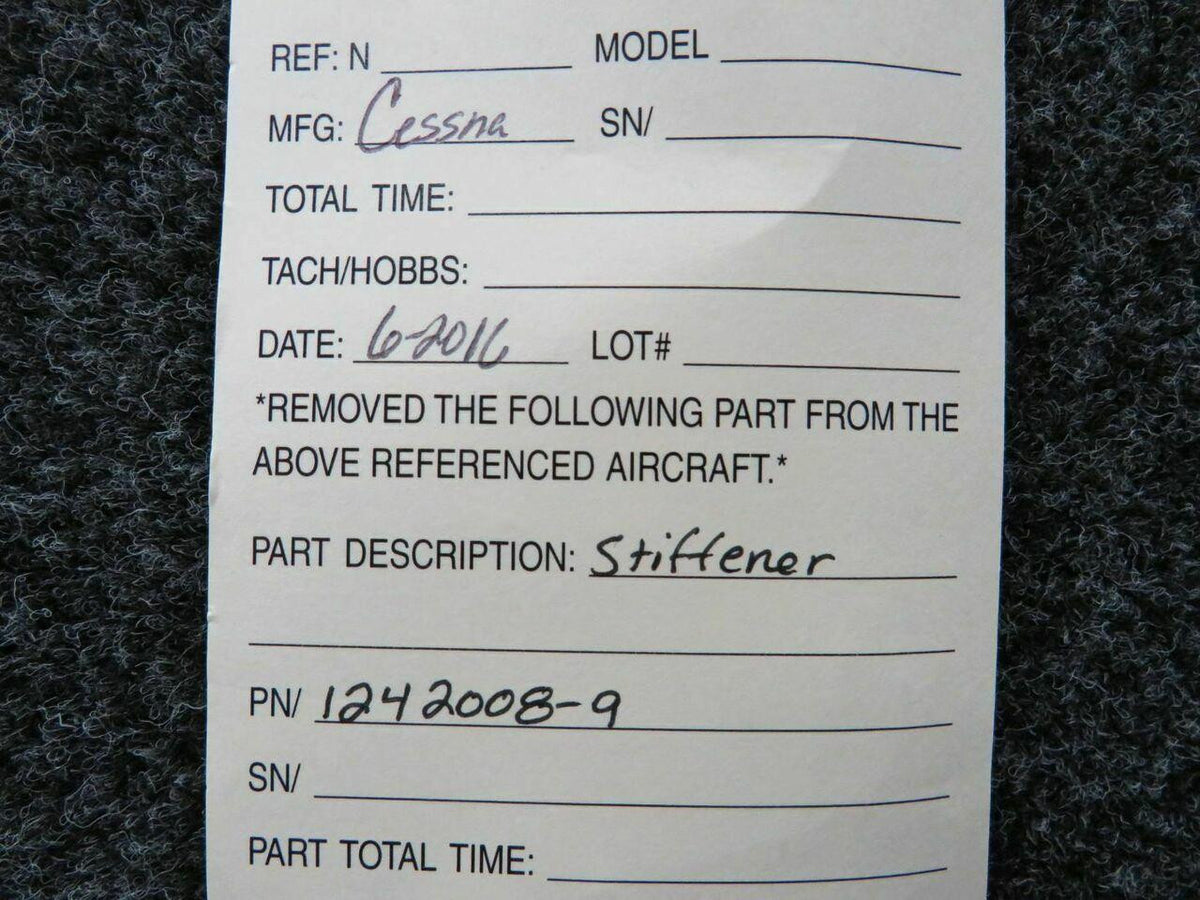 1242008-9 Cessna Stiffener (NEW OLD STOCK) (SA) BAS Part Sales | Airplane Parts