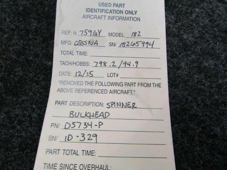 Cessna D5734-P Cessna 182Q Bulkhead Assy Spinner