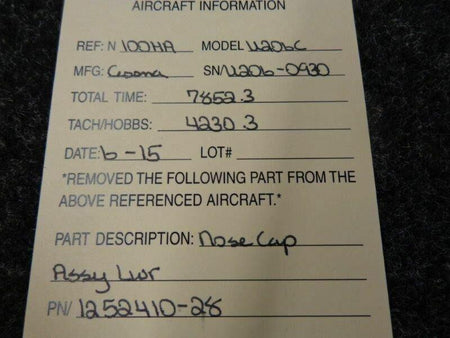 Cessna 1252410-28 Cessna U206C Nose Cap Assy Lower