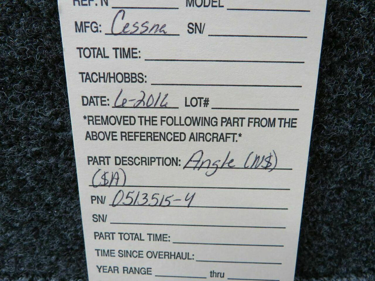 0513515-4 Cessna Angle (NEW) (SA) BAS Part Sales | Airplane Parts
