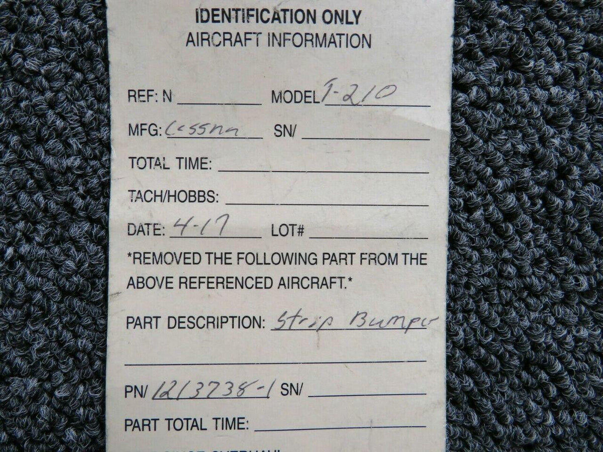 Cessna 1213738-1 Cessna T210 Strip Bumper Assembly