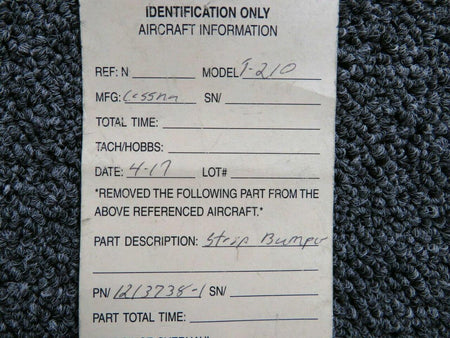 Cessna 1213738-1 Cessna T210 Strip Bumper Assembly
