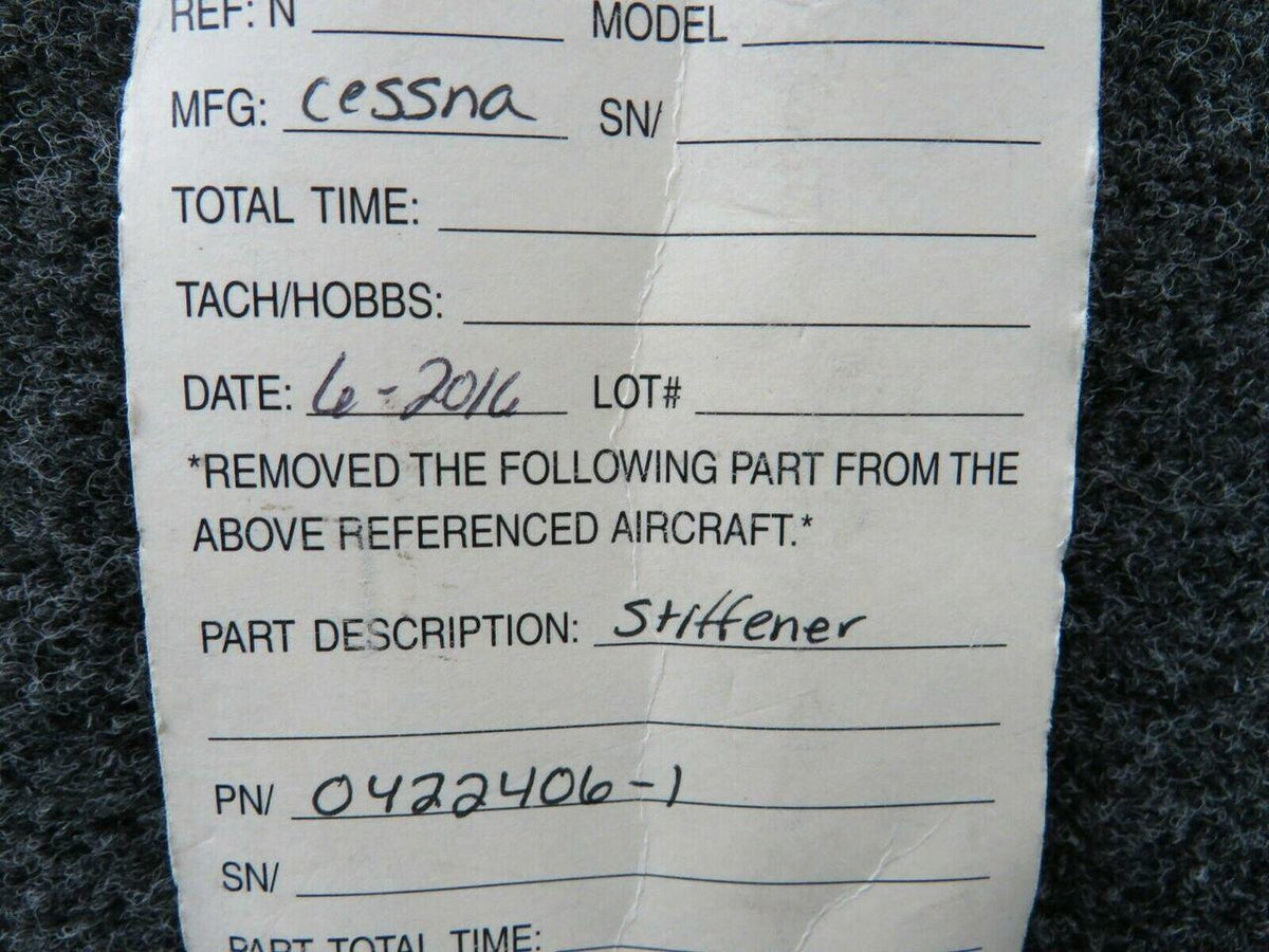 Cessna 0422406-1 Cessna Stiffener NEW OLD STOCK SA