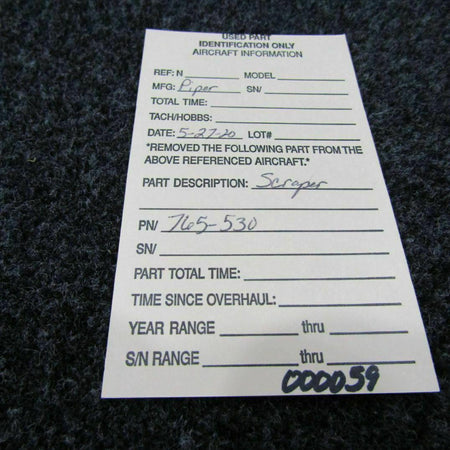 Piper 765-530 Piper PA-31T Scraper Ring NEW OLD STOCK C20