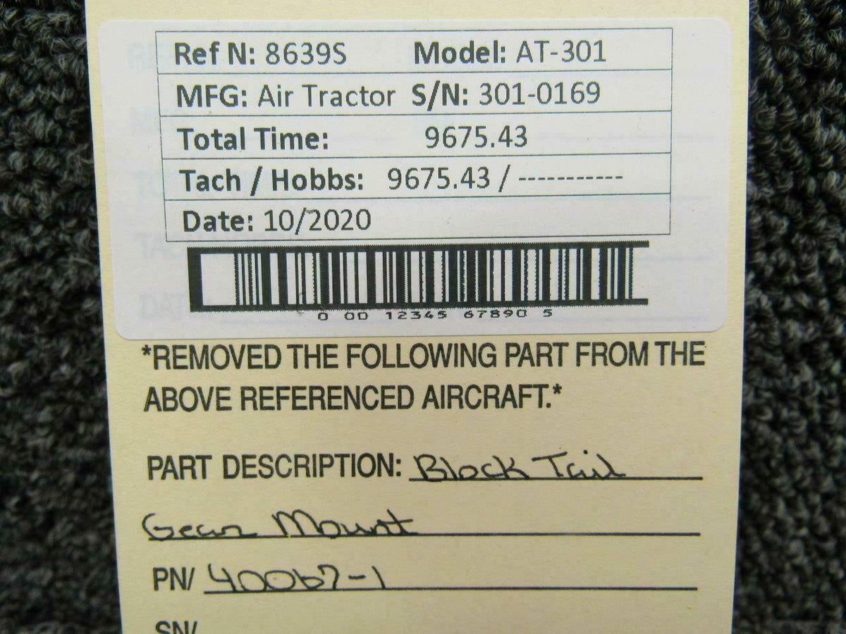Air Tractor 40067-1 Air Tractor AT-301 Block Tail Gear Mount