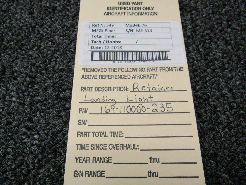 Beechcraft 169-110000-235 Beech 76 Retainer Landing Light