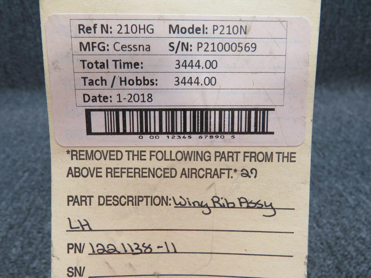 Cessna 1221138-11 Cessna P210N Wing Rib Assembly LH