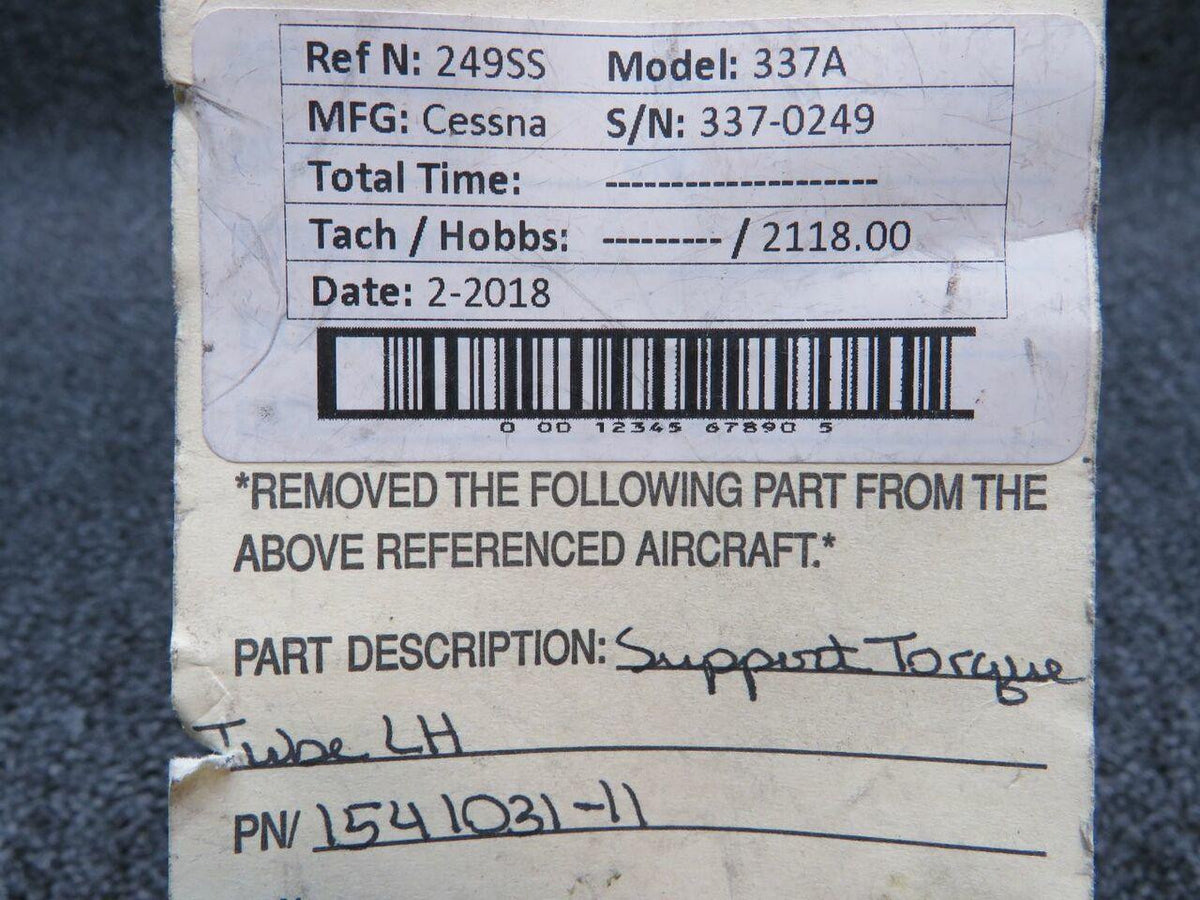 Cessna 1541031-11 Cessna 337 Support Torque Tube LH