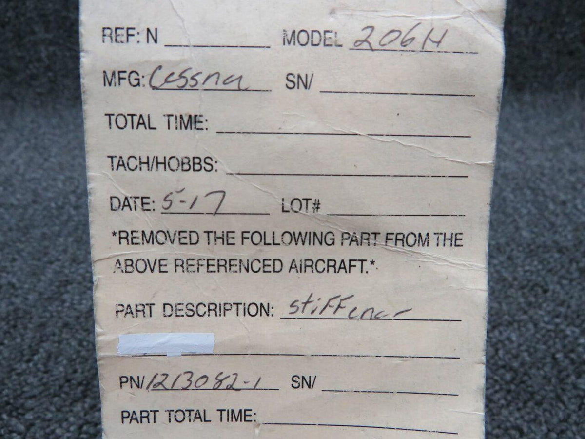 Cessna 1213082-1 Cessna 206H Stiffener Assembly