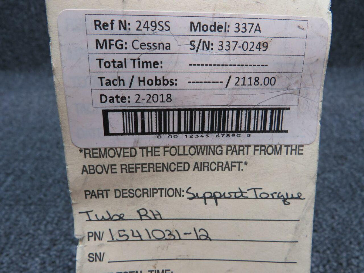 Cessna 1541031-12 Cessna 337 Support Torque Tube RH