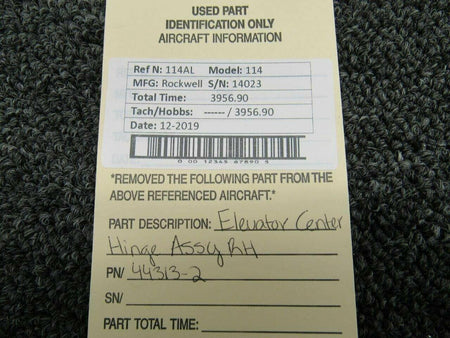 Rockwell 44313-2 Rockwell Commander 114 Elevator Center Hinge Assy RH