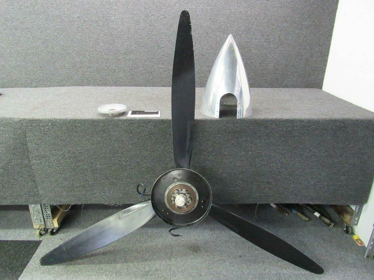 McCauley 3AF34C92NPR McCauley 3 Blade Propeller W/ Spinner, De-ice Ring, Bulkhead, and Logs
