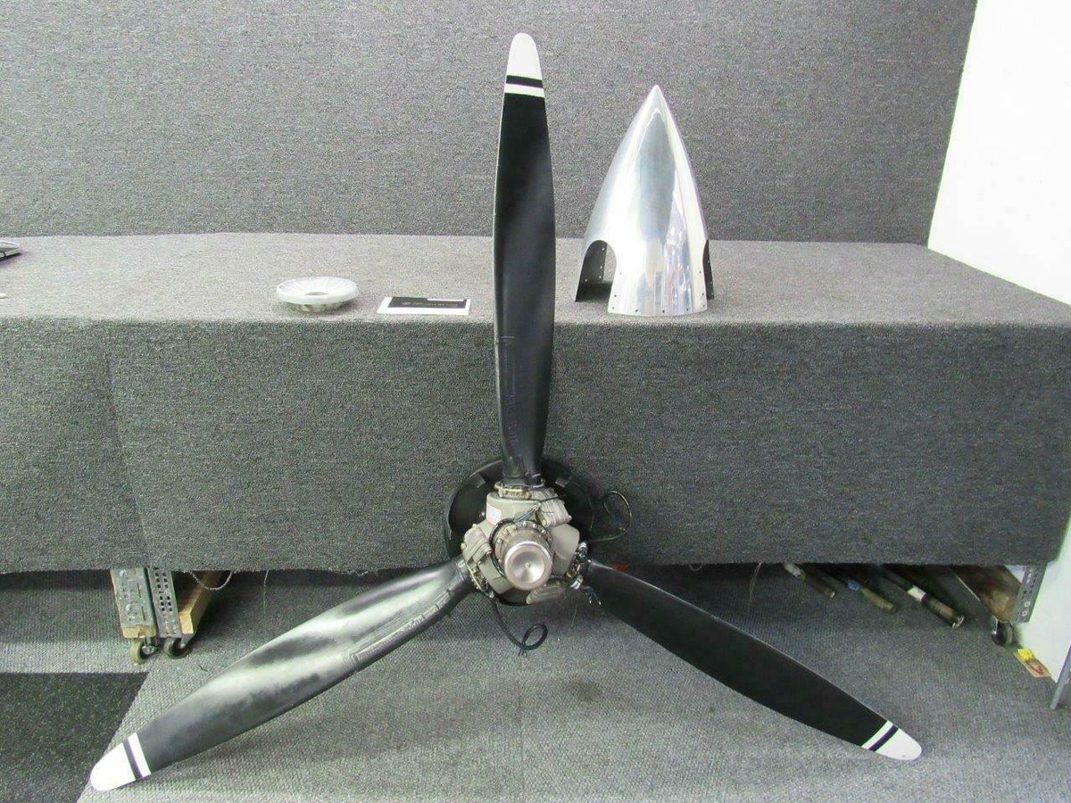 McCauley 3AF34C92NPR McCauley 3 Blade Propeller W/ Spinner, De-ice Ring, Bulkhead, and Logs