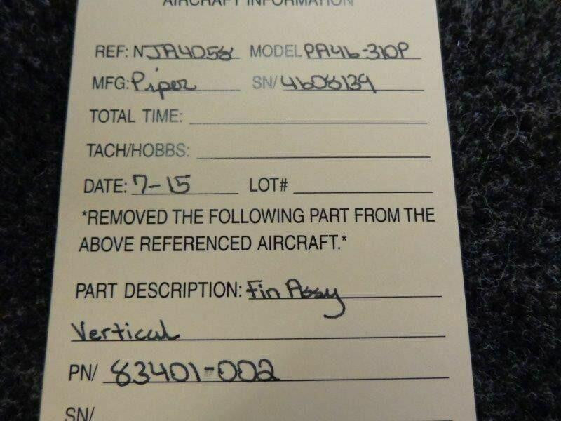 Piper 83401-002 Piper PA46-310P Vertical Assy