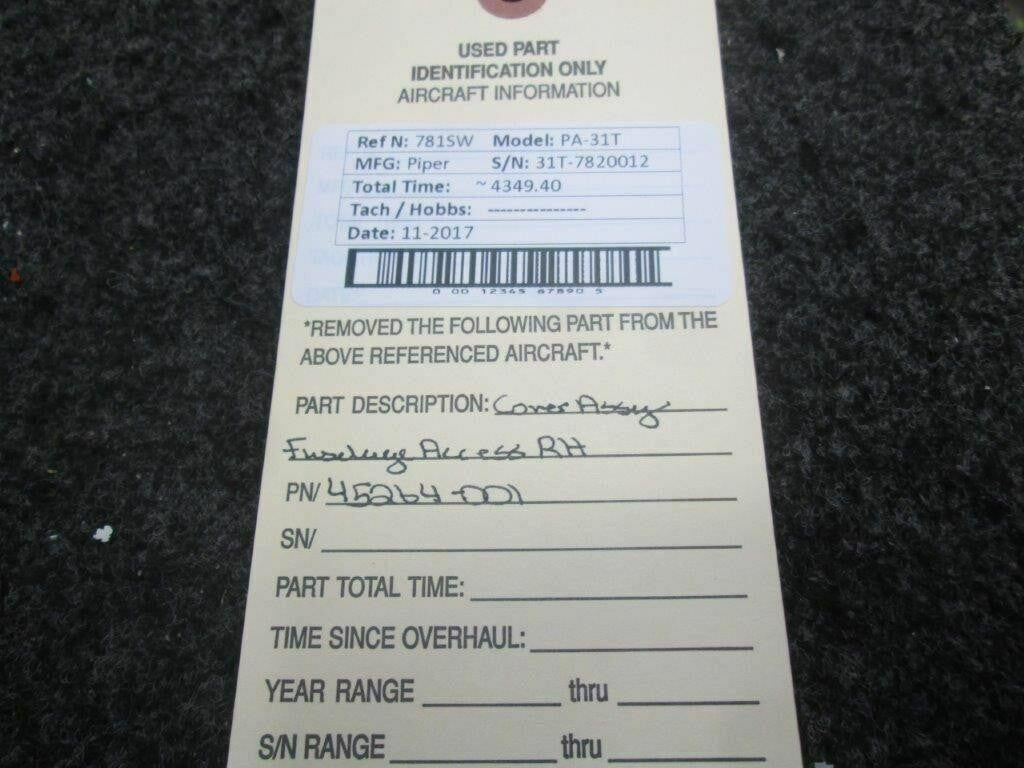 Piper 45264-001 Piper PA-31T Cheyenne Cover Assy Fuselage Access RH