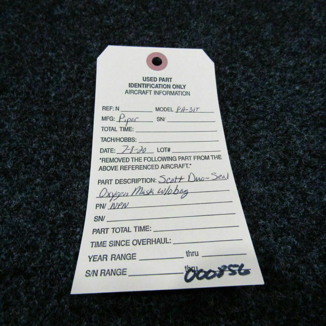 scott Piper PA-31T Scott Duo Seal Oxygen Mask W/O Bag C20