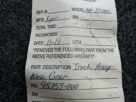 Piper 95759-000 Piper PA34-200 Track Assembly Nose Gear DP