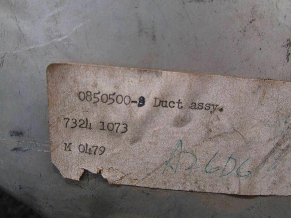 Cessna 0850500-3 Cessna Duct Assembly SA