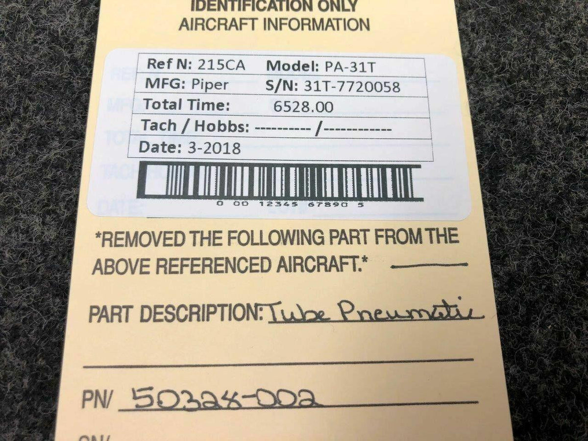 50328-002 Piper PA-31T Tube Pneumatic BAS Part Sales | Airplane Parts