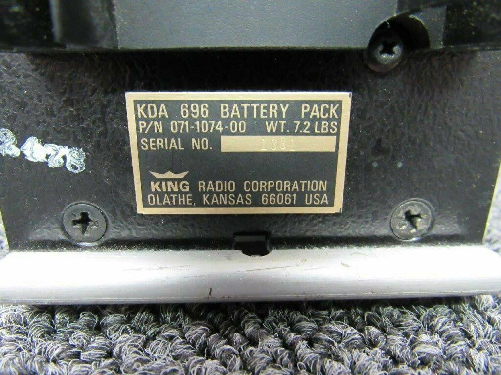 Bendix King 071-1074-00 Piper PA31T Bendix King Battery Pack KDA 696