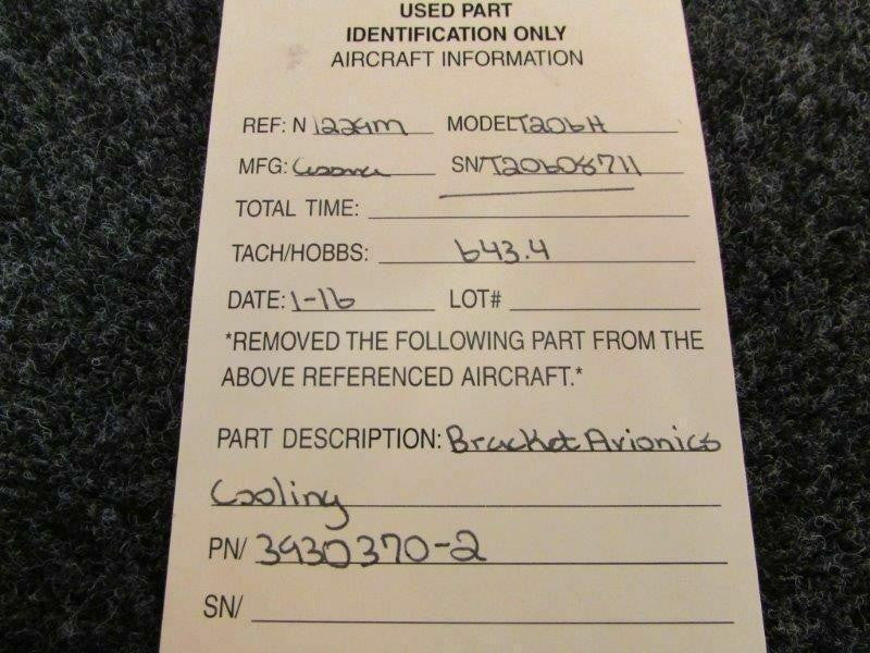 3930370-2 Cessna T206H Bracket Avionics Cooling BAS Part Sales | Airplane Parts