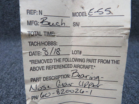 Beechcraft 60-820026-1 Beech E55 Bearing Nose Gear Upper