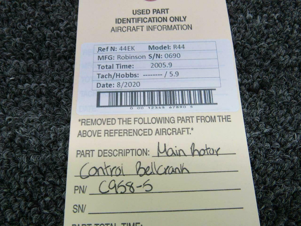 Robinson C958-5 Robinson R44 Main Rotor Control Bellcrank