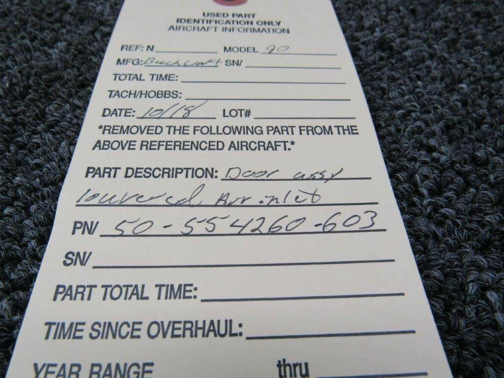 Does Not Apply 50-554260-603 Beechcraft Door Assembly Louvered Air Inlet SA